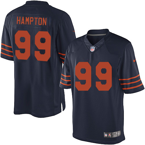 Men's Limited Dan Hampton Nike Jersey Navy Blue Alternate - #99 1940s Throwback NFL Chicago Bears